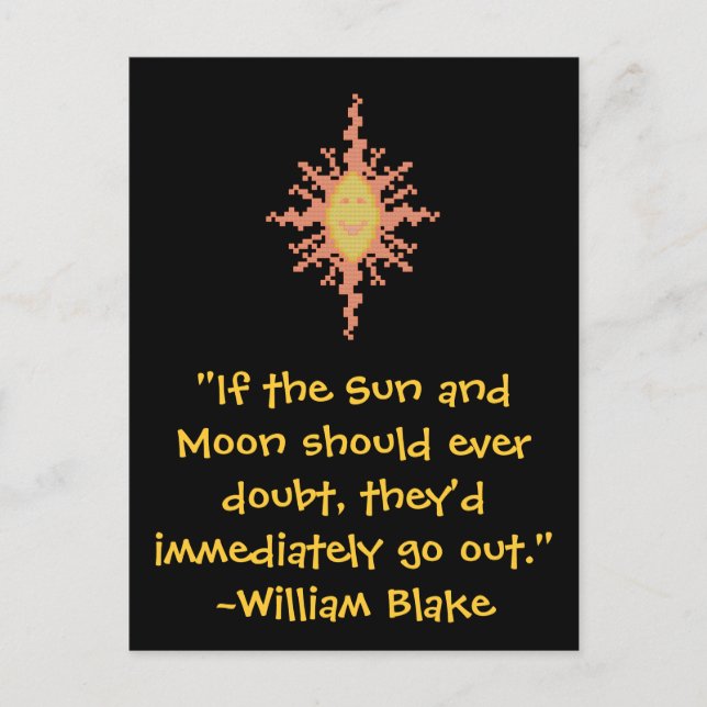 Carte Postale William Blake Sun et Moon Citation (Devant)