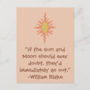 Carte Postale William Blake Sun et Moon Citation