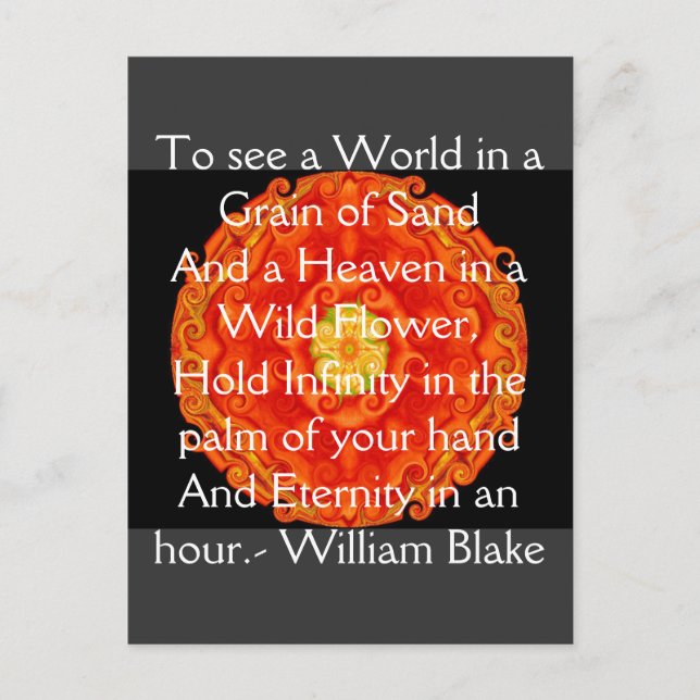 Carte Postale William Blake "World in a Grain in a Sand" (Devant)