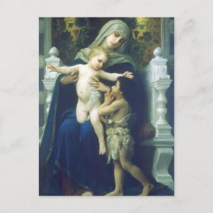 Carte Postale William Bouguereau-La Vierge, Jésus et Saint Jean