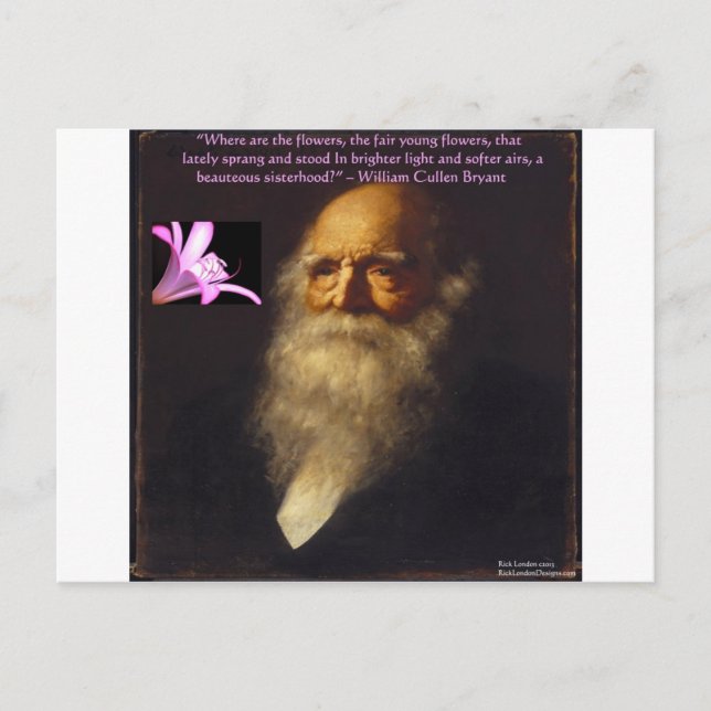 Carte Postale William Cullen Bryant Poème Flower (Devant)