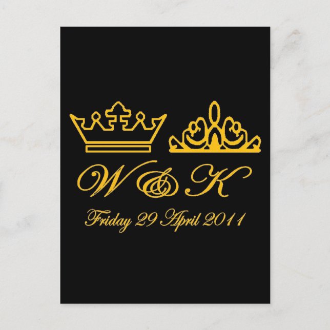 Carte Postale William et Kate Mariage royal (Devant)