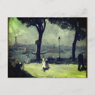 Carte Postale William Glackens - Parc de l'East River (v. 1902)
