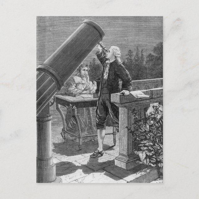 Carte Postale William Herschel découvre la planète Uranus (Devant)