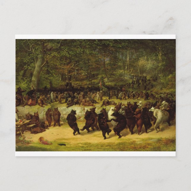 Carte Postale William Holbrook Beard - La Danse Ours (Devant)