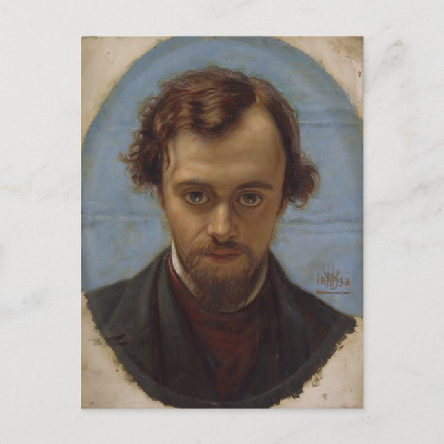 Carte Postale William Hunt - Portrait de Dante Gabriel Rossetti (Devant)