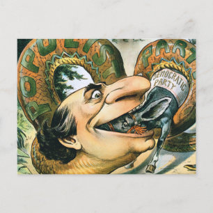 Carte Postale William Jennings Bryan le serpent