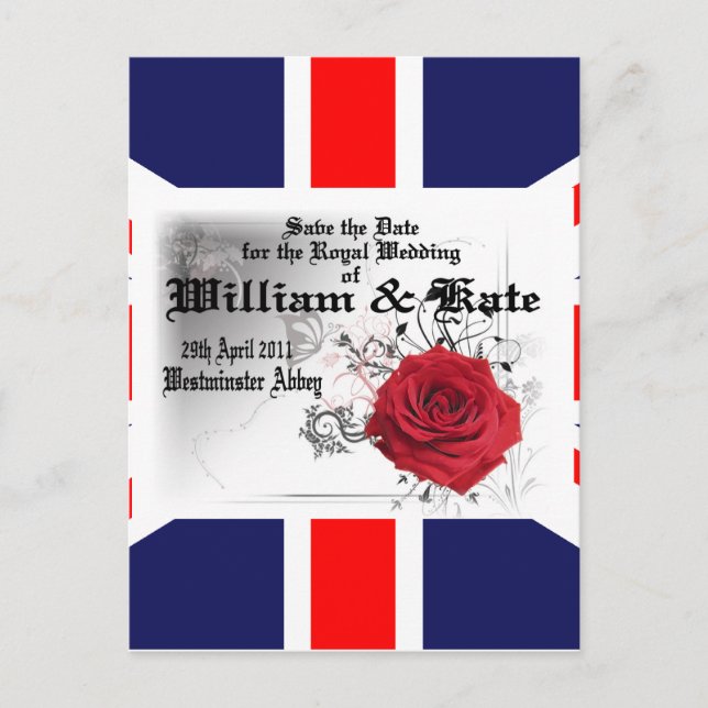 Carte Postale William & Kate Royal Mariage Objets de collection  (Devant)