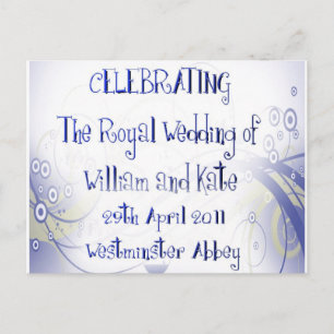 Carte Postale William & Kate Royal Mariage Objets de collection 