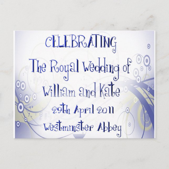 Carte Postale William & Kate Royal Mariage Objets de collection  (Devant)