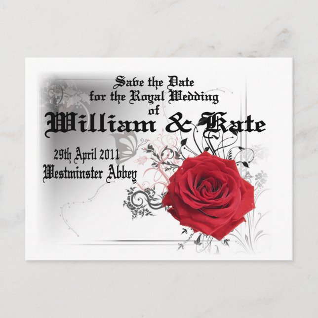 Carte Postale William & Kate Royal Mariage Objets de collection  (Devant)