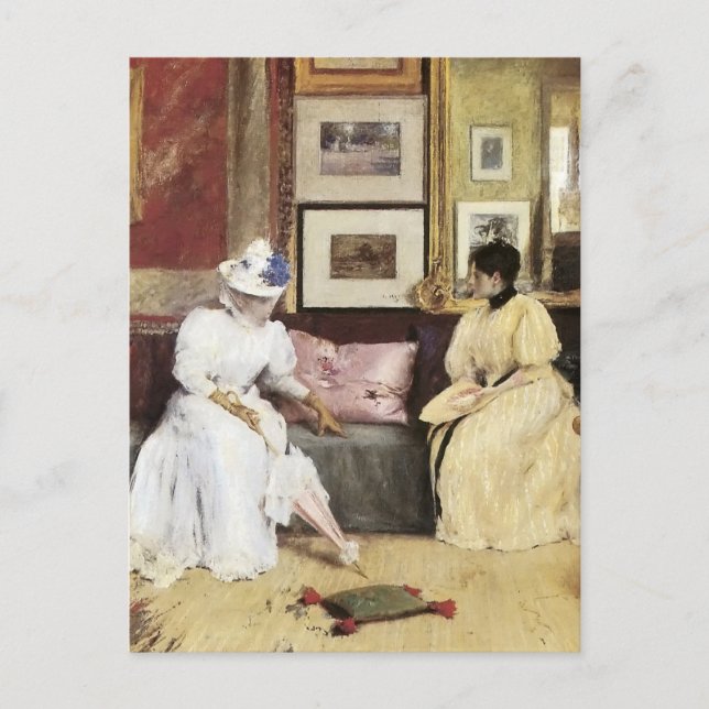 Carte Postale William Merritt Poursuit Un Appel Libre (Devant)