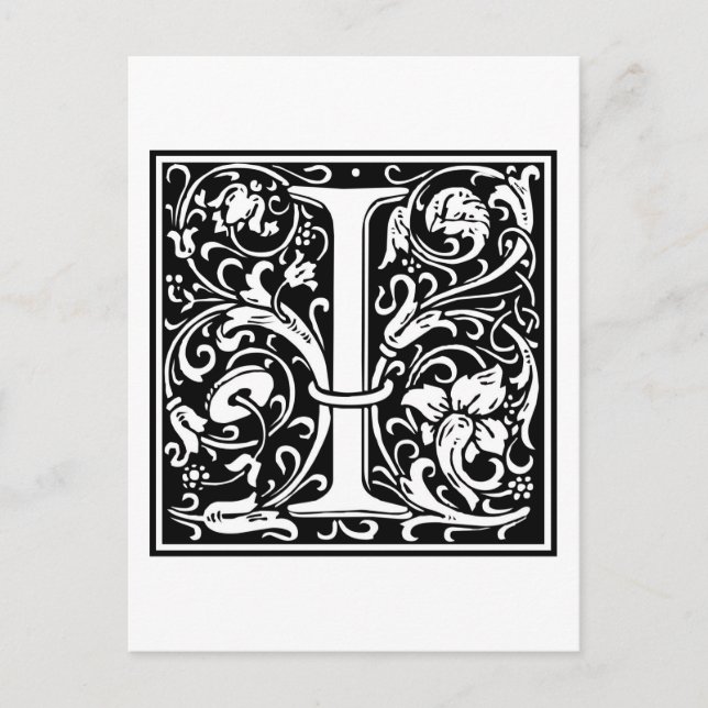 Carte Postale William Morris Alphabet "I" (Devant)