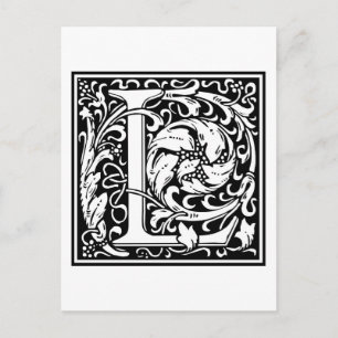 Carte Postale William Morris Alphabet "L"