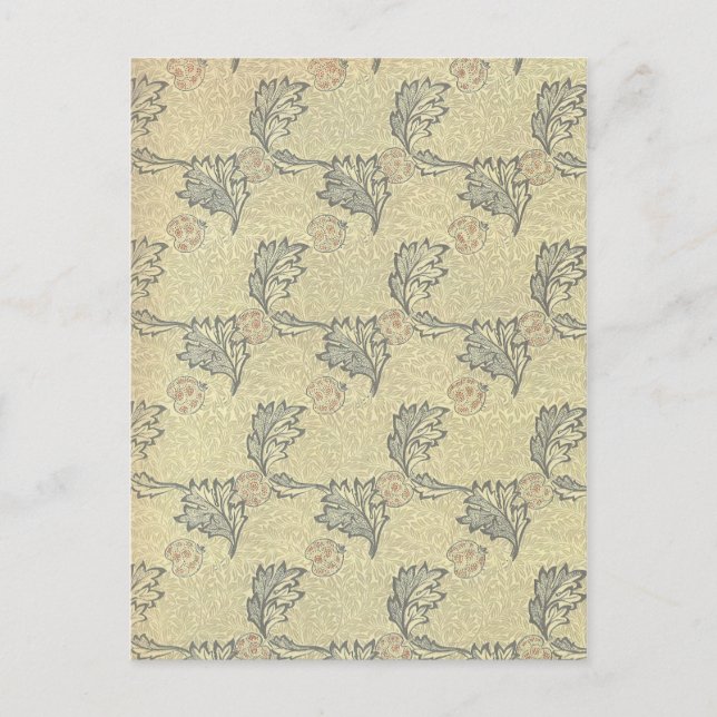 Carte Postale William Morris Apple Design (Devant)