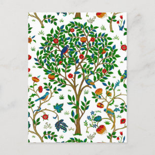 Carte Postale William Morris Arbre de vie Motif, vert et multi