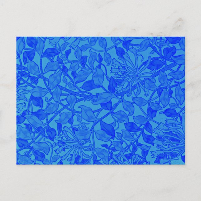 Carte Postale William Morris, bleu indigo, (Devant)