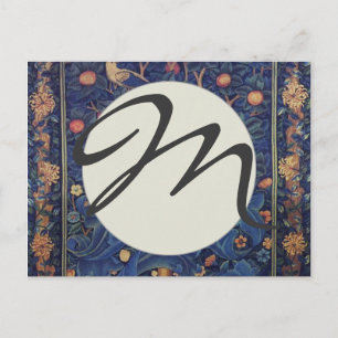 Carte Postale William Morris Bois de Pic Tapisserie Oiseaux Flor