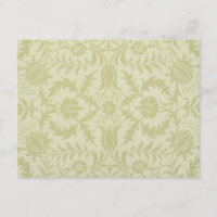 William Morris Borage damassé vert doux vintage