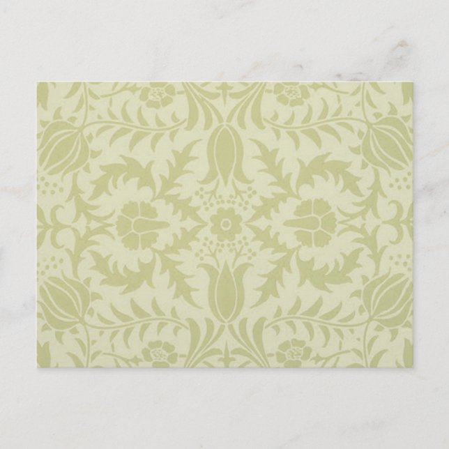 Carte Postale William Morris Borge Mariage Soft Green (Devant)