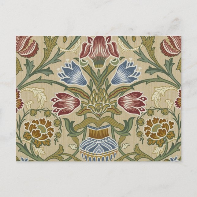Carte Postale William Morris Brocade Motif de fond d'écran flora (Devant)