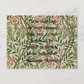 Carte Postale William Morris Citation