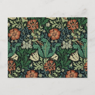 Carte Postale William Morris Compton Floral Art Nouveau Motif
