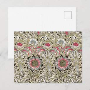 Carte Postale William Morris Corncockle Floral Vintage