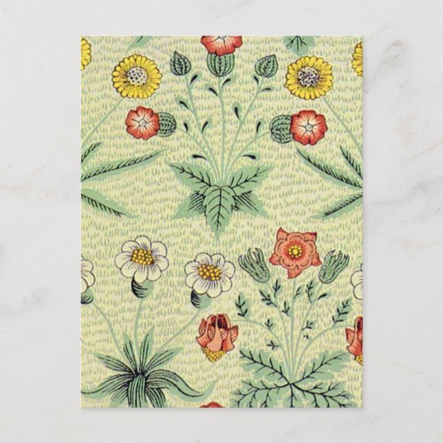 Carte Postale William Morris Daisy Floral Fond d'écran Motif (Devant)