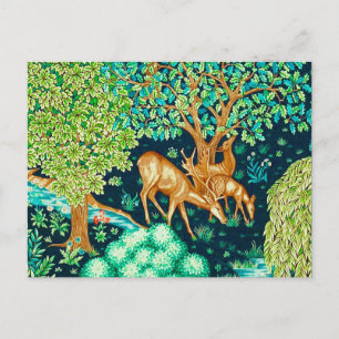 Carte Postale William Morris Deer par une Tapisserie Brook Impri