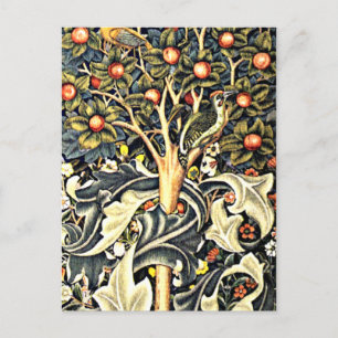 Carte Postale William Morris design, Woodpecker