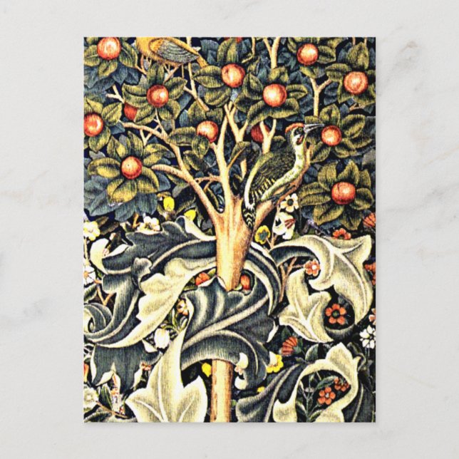 Carte Postale William Morris design, Woodpecker (Devant)