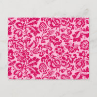 William Morris Floral Damask, Fuchsia et Rose 