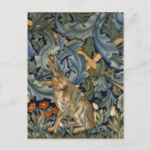 Carte Postale William Morris Forest Rabbit Floral Art Nouveau