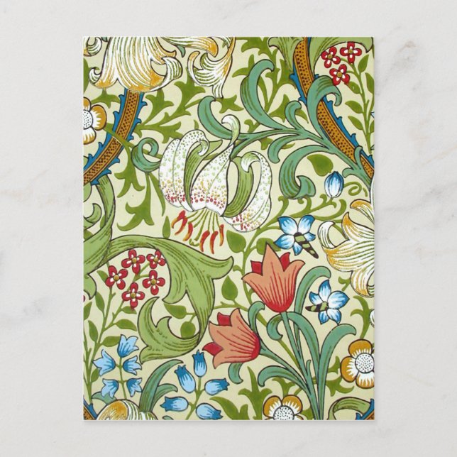 Carte Postale William Morris Garden Lily Art (Devant)