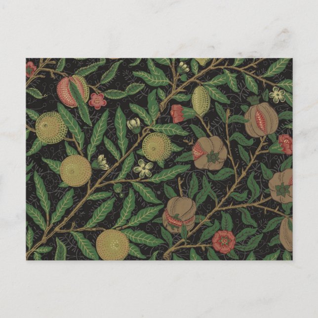 Carte Postale William Morris grenade classique fruits (Devant)