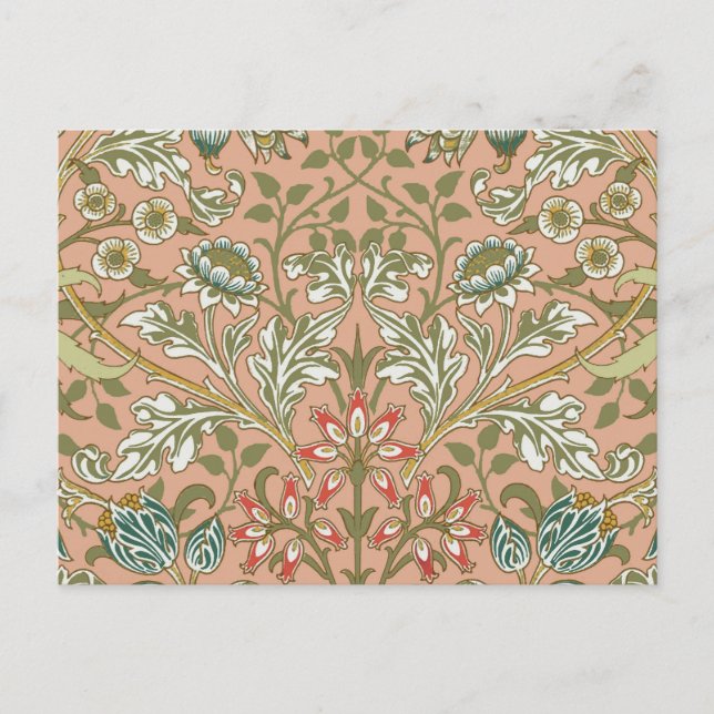 Carte Postale William Morris Hyacinth Flower Rose Art (Devant)