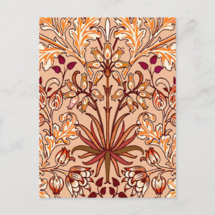 Carte Postale William Morris Hyacinth Imprimer, Brown et beige