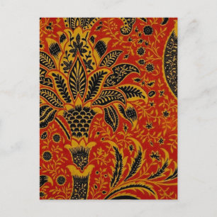 Carte Postale William Morris Inde Floral rouge