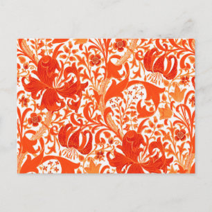Carte Postale William Morris Iris et Lily, Mandarin Orange