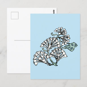 Carte Postale William Morris Jasmine et Motif Feuille