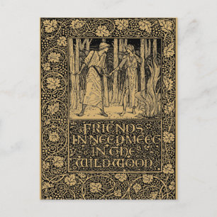 Carte Postale William Morris Kelmscott Press page 1896