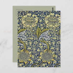 Carte Postale William Morris Kennet Fond d'écran Floral Bleu