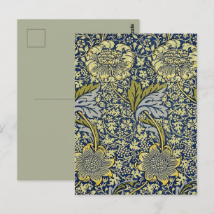 Carte Postale William Morris Kennet Fond d'écran Floral Bleu