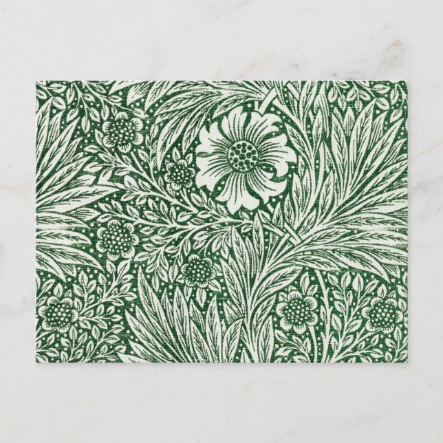 Carte Postale william morris marigold fleurs vertes (Devant)