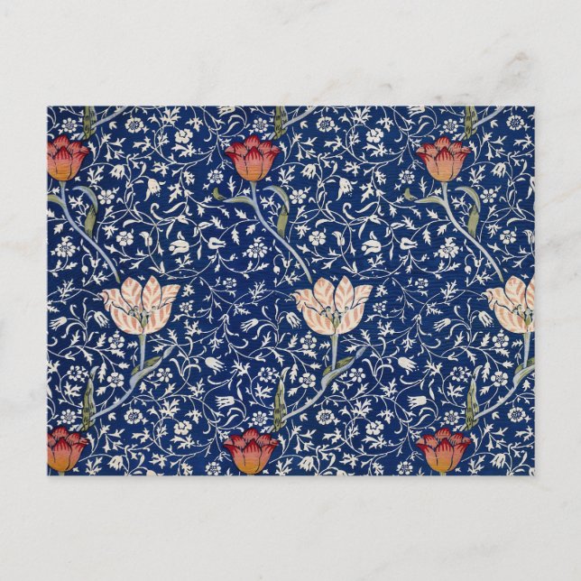 Carte Postale William Morris Medway Floral bleu (Devant)