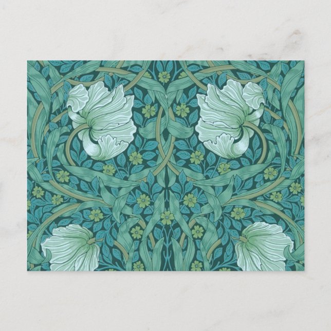 Carte Postale William Morris - Motif de Pimpernel Vert (Devant)