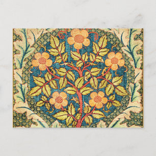 Carte Postale William Morris motif floral vintage, Rose Wreath
