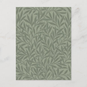 Carte Postale William Morris Motif Saule Antique Vert Sauge