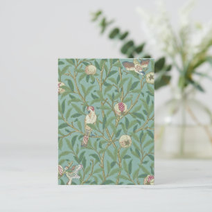 Carte Postale William Morris, Oiseaux et Pommegrenates - Vert